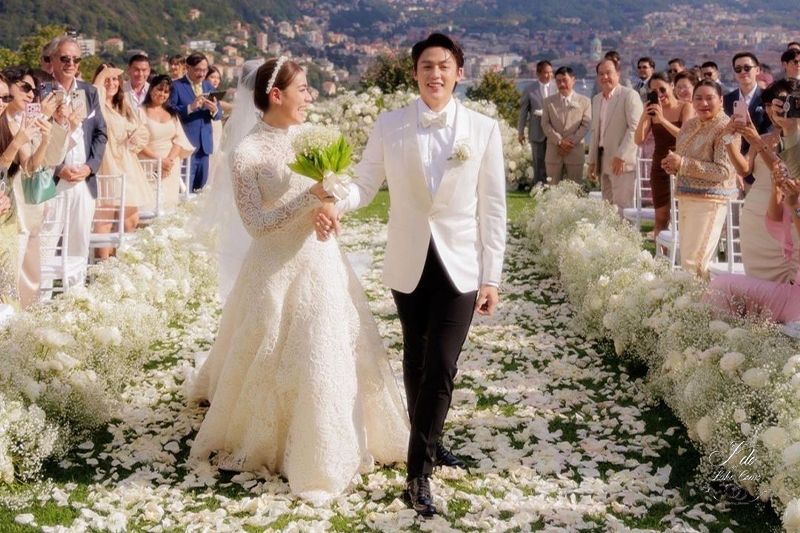 A stunning and elegant wedding at Villa Bonomi, Lake Como wedding in lake Como
