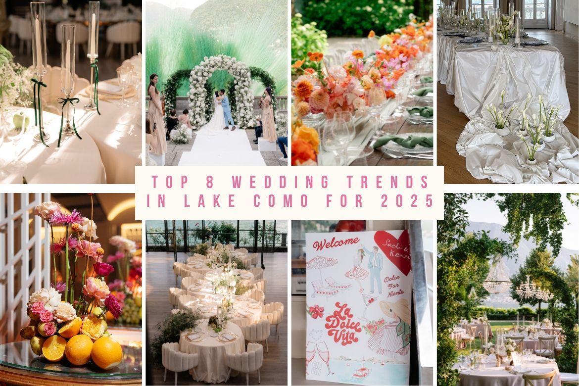 The top 8 Wedding Trends in Lake Como, Italy in 2025 | wedding planner on lake Como