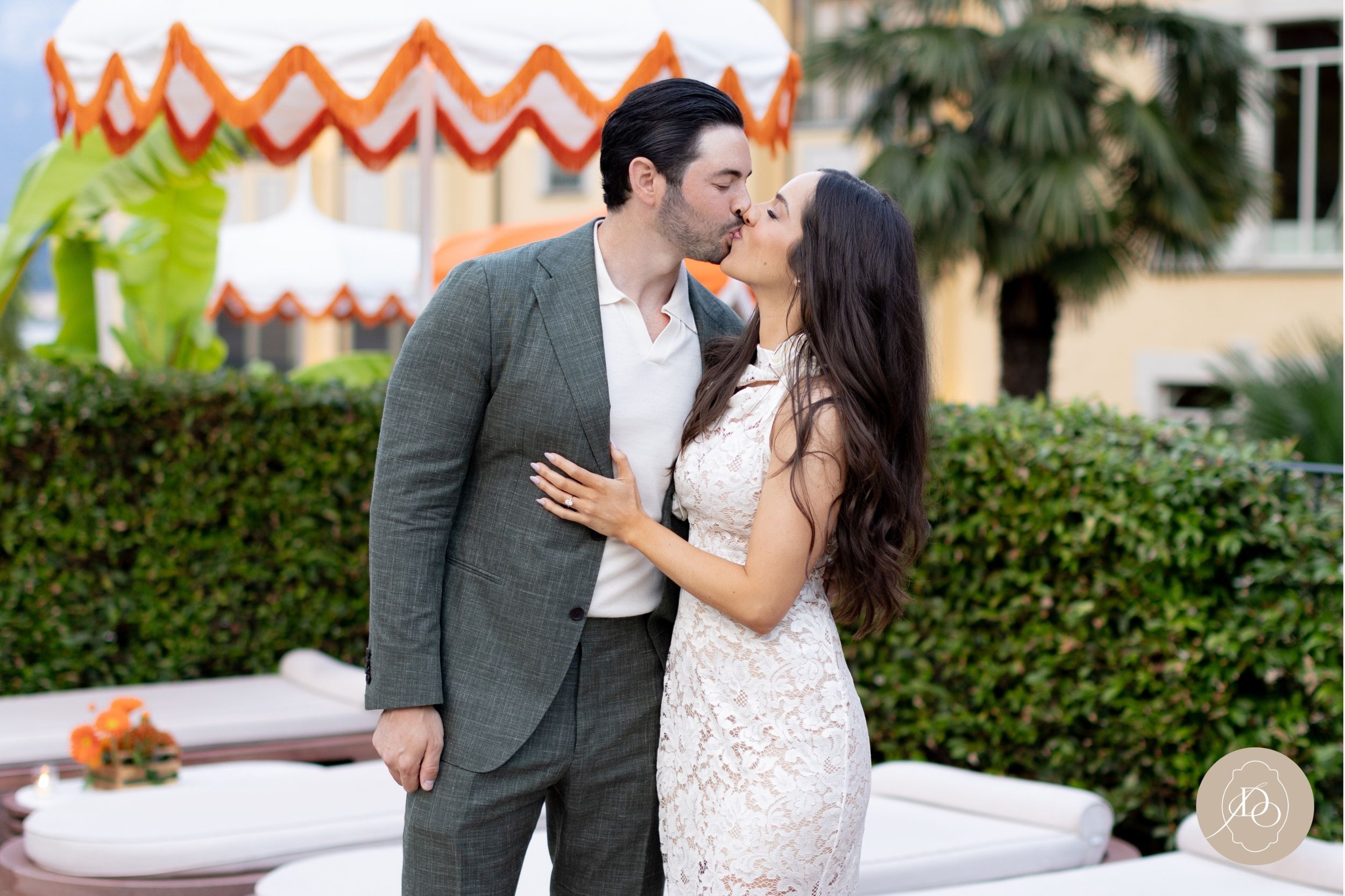 An Aperol Spritz pre-wedding Party at Grand Hotel Tremezzo, Lake Como
