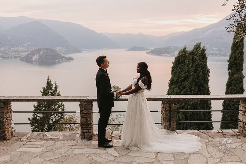 A romantic elopement at Castello di Vezio, Lake Como wedding in lake Como