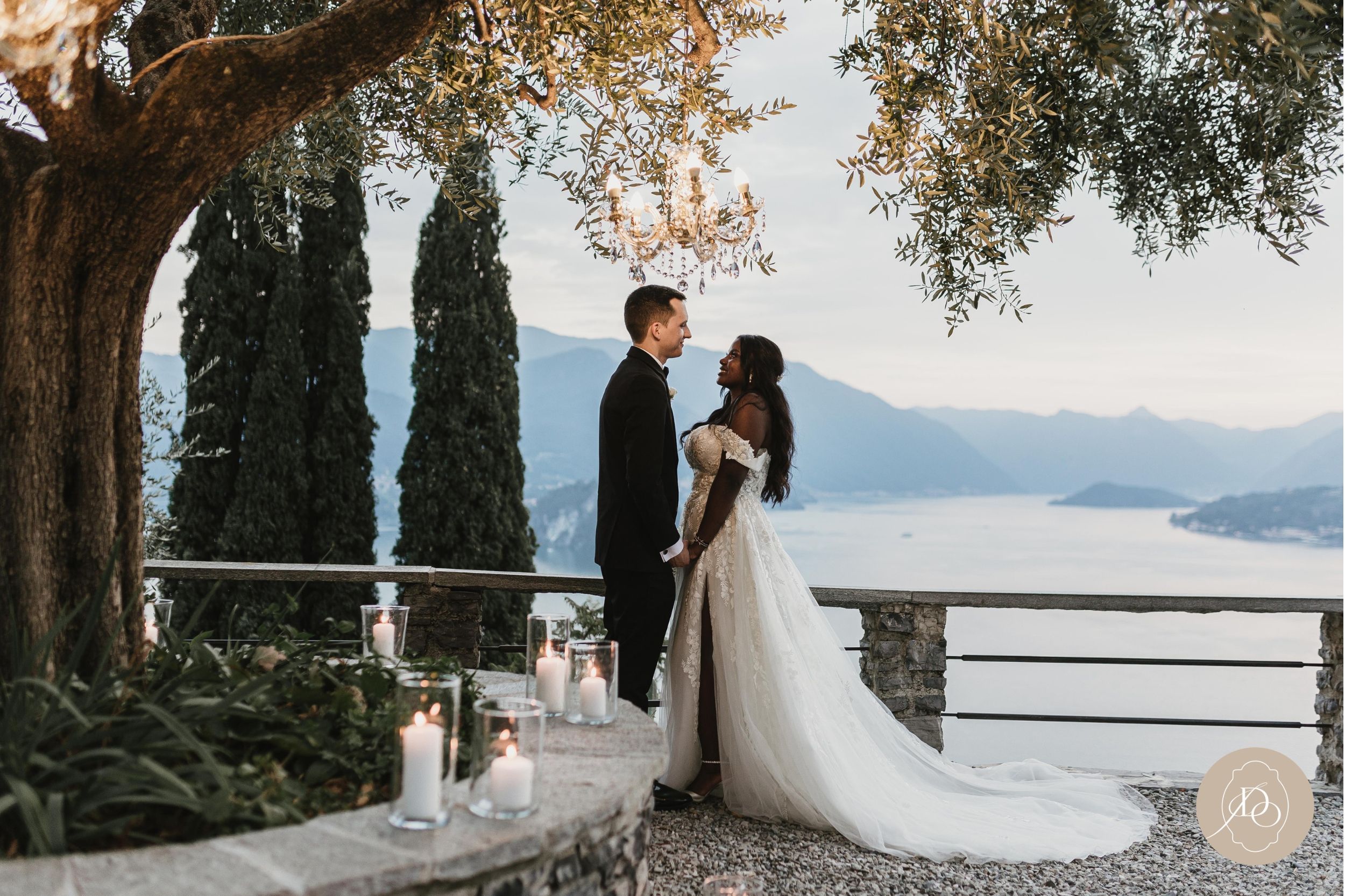 A romantic elopement at Castello di Vezio, Lake Como