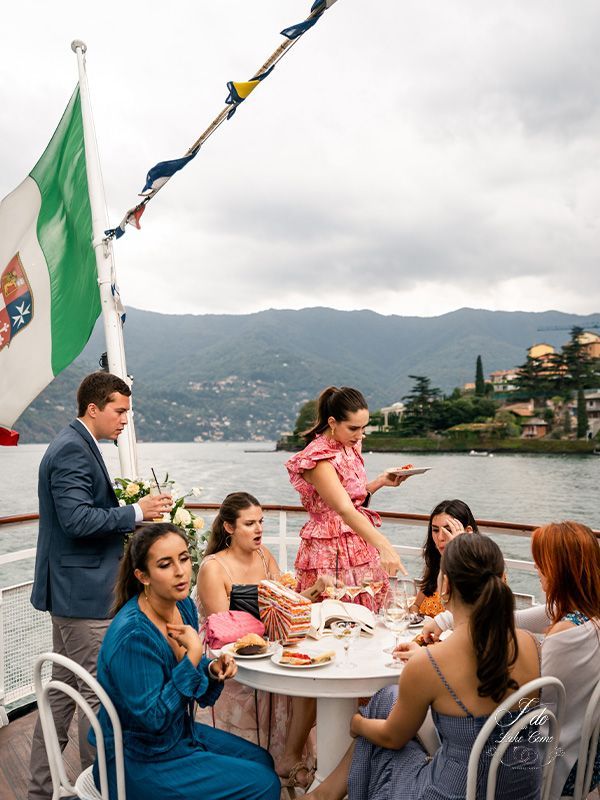 Cocktail Party Concordia Boat Lake Como Wedding | Lake Como Wedding Planner