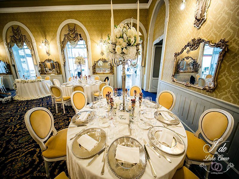 Elegant receptions at Grand Hotel Tremezzo Lake Como | Lake Como Wedding Planner